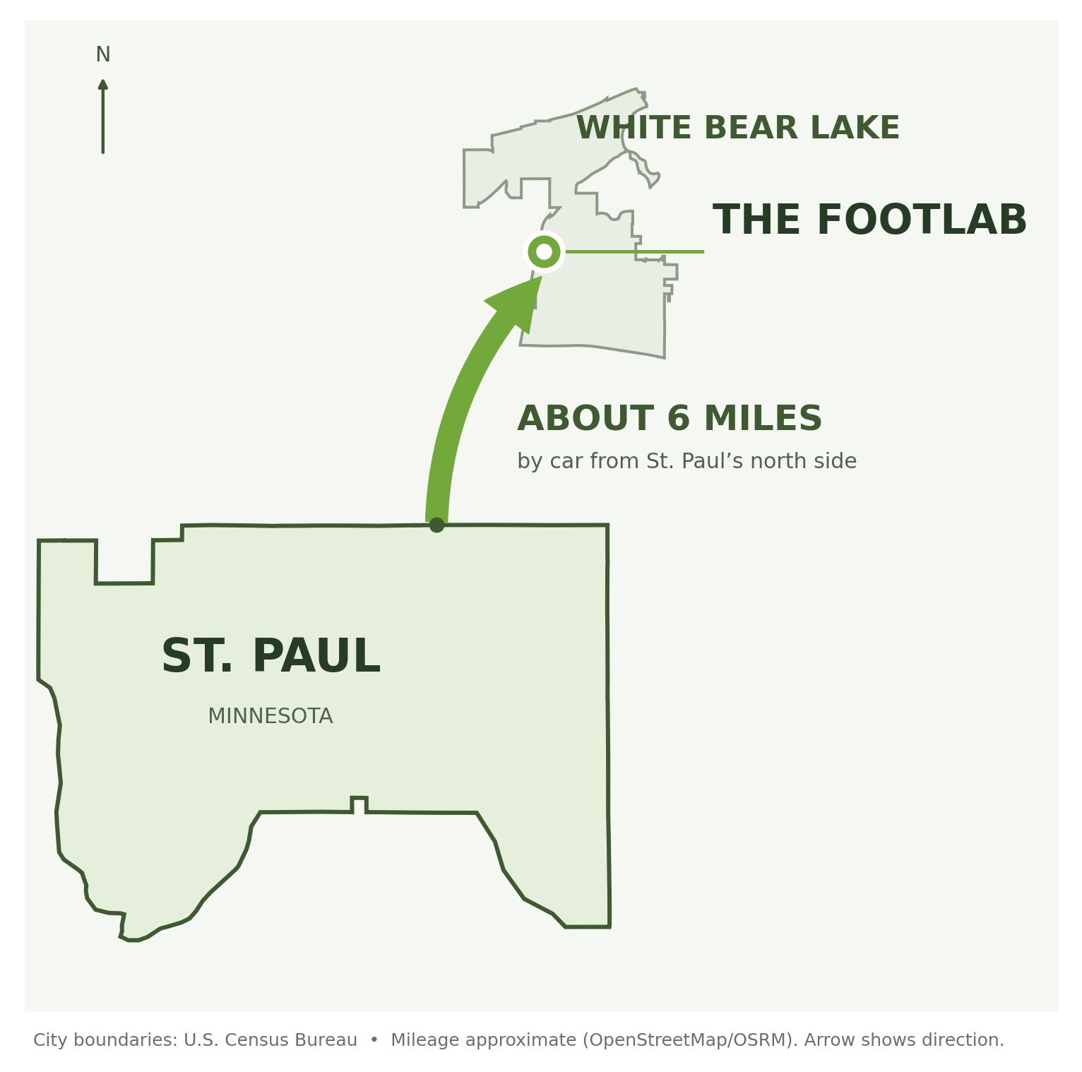 St. Paul To The FootLab Map